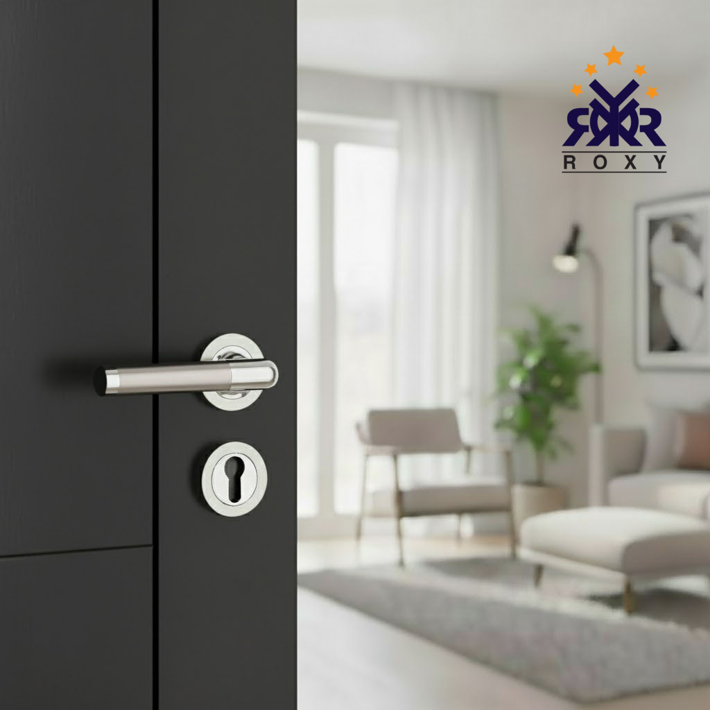 مقبضROXY معدني- بلون مزدوج كروم ونيكل