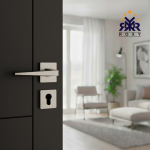 مسكة باب بلون النيكل ساتان بتصميم مستقيم عصري وجودة عالية