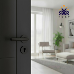 مقبض باب بلون الأسود مطفي بتصميم دائري عصري وسعر منافس