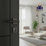 مقبض باب أسود مطفي بانحناءة جذابة وجودة عالية