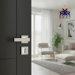 مقبض باب نيكل فاتح بتصميم مستطيل أنيق