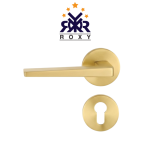 مقبض باب ذهبي بتصميم عصري مطفأ