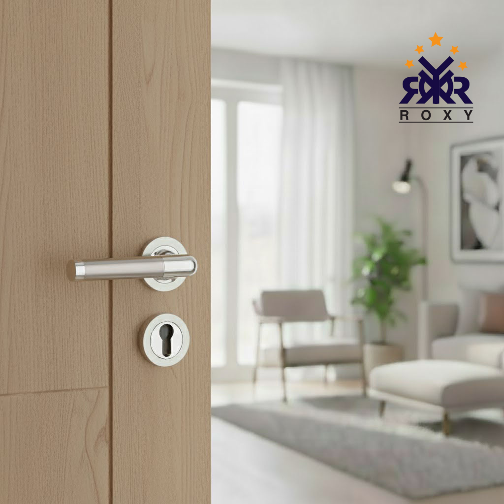 مقبضROXY معدني- بلون مزدوج كروم ونيكل