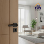 مسكة باب بلون الأسود مطفي بتصميم انسيابي عصري ذات الجودة العالية و السعر المناسب