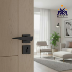 مقبض باب أسود مطفي بتصميم مائل جودة عالية وسعر مناسب