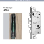 مسكة باب ذكية مع كيلون RE 036 MAT.BLK