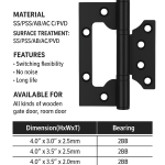 مفصلة أبواب ستانلس ستيل تجمع بين  القوة، الأناقة، وطول العمر