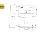 كيلون باب خارجي كهربائي YALE مقاس 60mm – الأمان المتقدم والمتانة