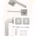 مقبض باب فضي بتصميم رفيع وعصري